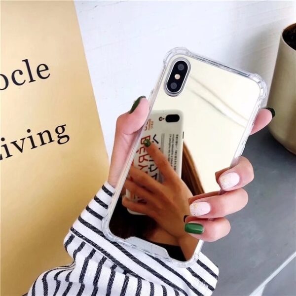 Esamday Luxury Mirror Electroplating Soft Shockproof Tpu Cases For X XS MAX XR Cover Protective