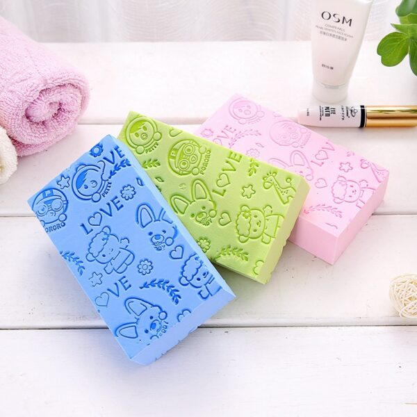 GOALONE Soft Bath Sponge Scrubber Body Cleaning Foam Shower Puff High Density Printed Body Exfoliating Sponge 5