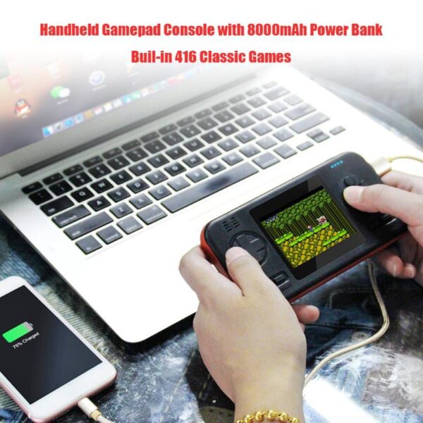 Handheld Gamepad Console Gaming Machine with 8000mAh Power Bank Buil in 416 Classic Games Game Playing 1