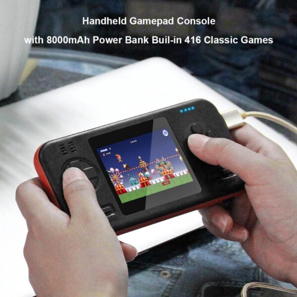 Handheld Gamepad Console Gaming Machine with 8000mAh Power Bank Buil in 416 Classic Games Game Playing 4
