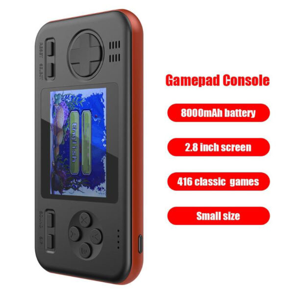 Handheld Gamepad Console Gaming Machine with 8000mAh Power Bank Buil in 416 Classic Games Game Playing 5 1