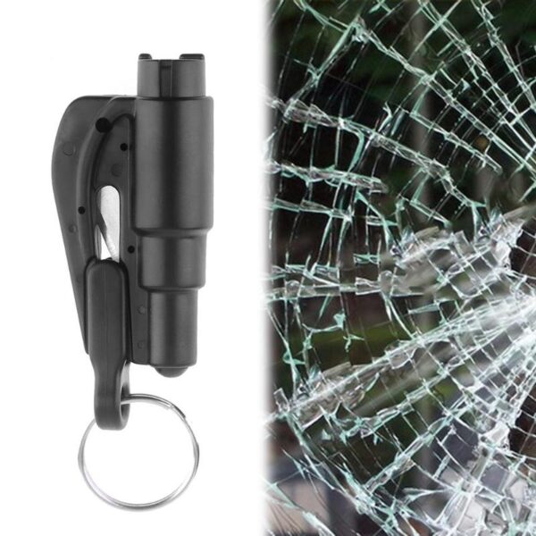 Llavero Seat Safety Hammer Auto Glass Car Window Breaker Life Saving Escape Rescue Tool Seat Belt 2