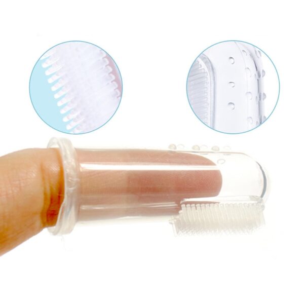 Bag-ong Hot Selling Super Soft Pet Finger Toothbrush Teddy Dog Brush Bad Breath Tartar Teeth Tool 1