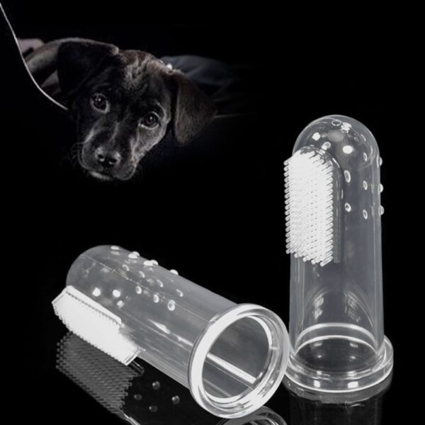 Bag-ong Hot Selling Super Soft Pet Finger Toothbrush Teddy Dog Brush Bad Breath Tartar Teeth Tool 2