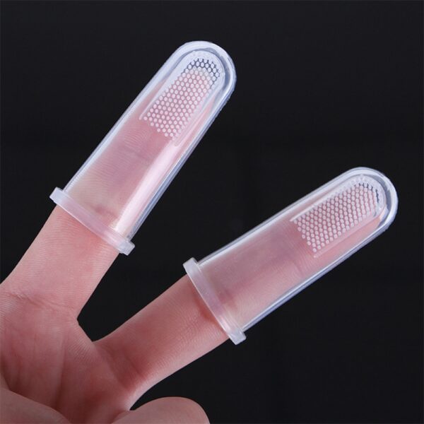 New Hot Selling Super Soft Pet Finger Toothbrush Teddy Dog Brush Bad Breath Tartar Teeth Tool 4