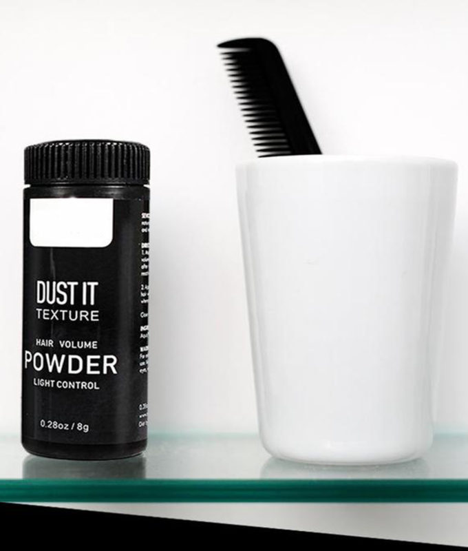 mattifying powder hair