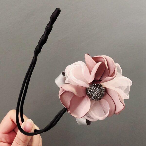 1 pc Delicate Women Hairdisk Hair Device Flowers Updo Headbands Female Elegant Barrette Hairpin Hair Clip 3