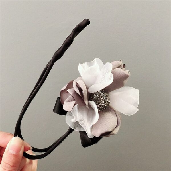 1 pc Delicate Women Hairdisk Hair Device Flowers Updo Headbands Female Elegant Barrette Hairpin Hair Clip 3.jpg 640x640 3