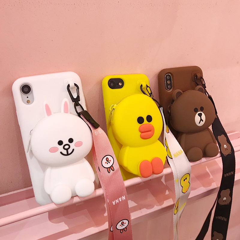 Cartoon Storage Phone Case, iPhone and SAMSUNG Cartoon Storage Phone Case