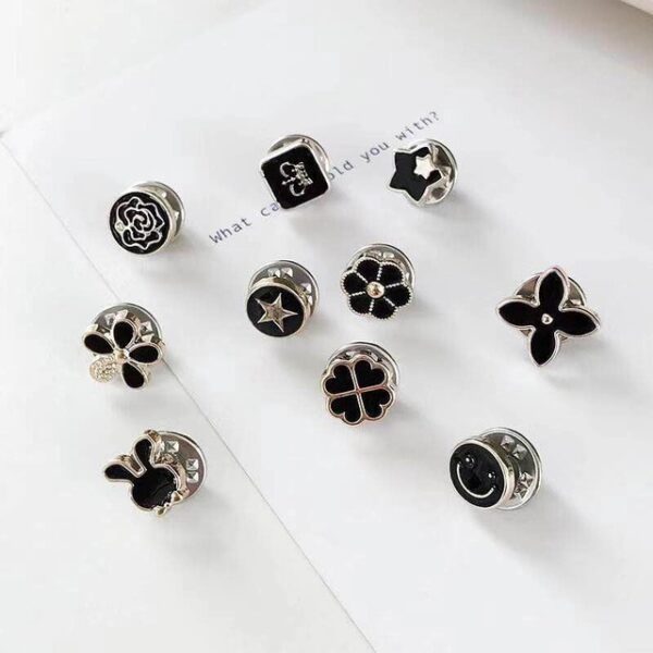 10pcs rota Imitation Pearl Circle Brooch Pins Pu Button Women Trendy Metal Sweater Kara Hijab Pin 2.jpg 640x640 2