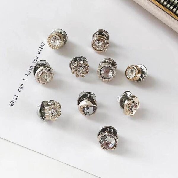 10pcs lot Imitation Pearl Circle Brooch Pins PU Button Women Trendy Metal Sweater Collar Hijab Pin 6.jpg 640x640 6