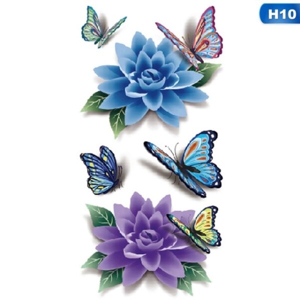 3D Butterfly Tattoo Decals Body Art Decal Flying Butterfly Waterproof Paper Temporary Tattoo Fruit Animal Flower 9.jpg 640x640 9