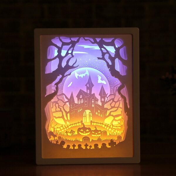 3D Paper Carving Night Lights LED Table Lamp Bedroom Bedside Night Lights Christmas Halloween Carved Decor 5.jpg 640x640 5