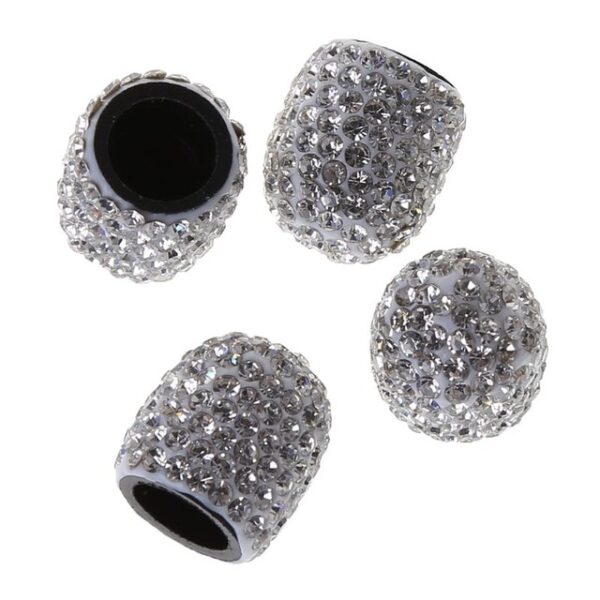 4PCS Set Car Tire Cap Air Sealing Cap crystal Diamond Universal Valve Core Cap Car