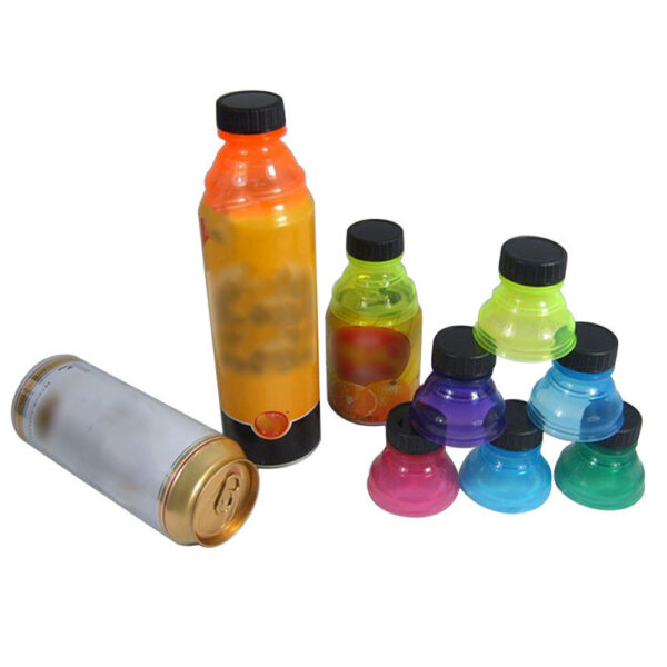 6Pcs Eco friendly Bottle Tops Cover Soda Saver Pop Beer Beverage Can Cap Flip Bottle Top 1