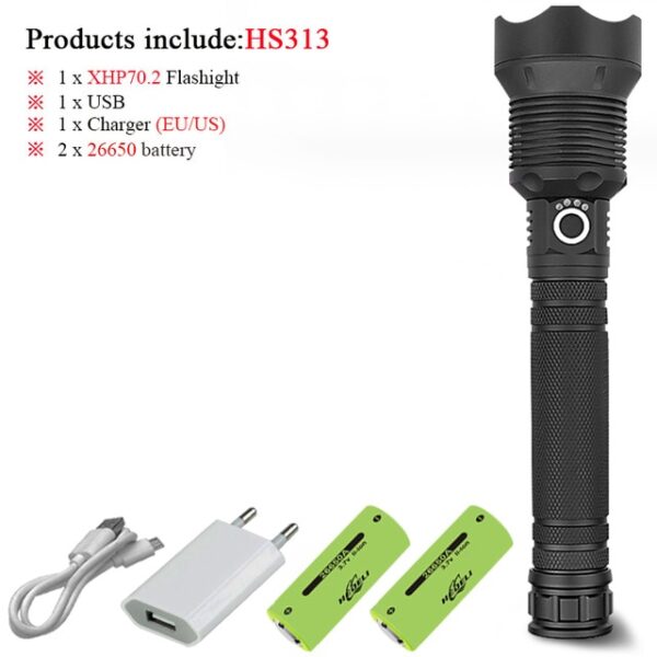 90000 lumens XLamp xhp70 2 most powerful led flashlight usb head torch led Rechargeable xhp70 xhp50 6.jpg 640x640 6