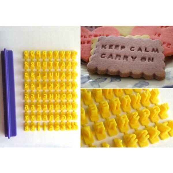 Alphabet Letter Number Cookie Press Stamp Embosser Cutter Fondant Mould Cake Baking Molds Tools 3