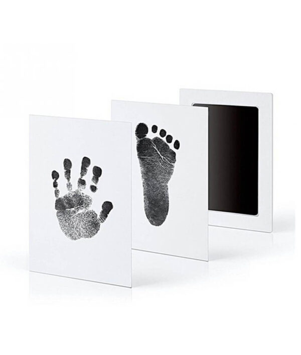 Iphedi Lesandla Le-Ink Yokuthinta Ehlanzekile Abenzi Bezinyathelo Zezingane Izikhumbuzo Zengane I-Baby Handprint Footprint Photo Frame 6