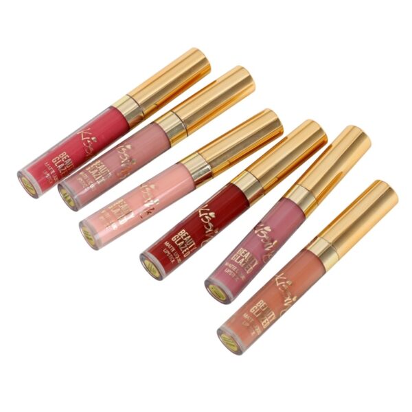 BEAUTY GLAZED 6pcs Set Liquid Lipstick Gloss Lip Lip Makeup Professional Matte Lipstick Lip Kit Long Lasting 4
