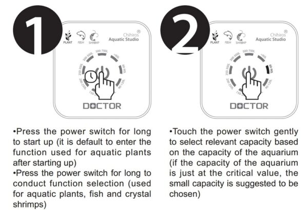 Chihiros-generaasje Chihiros Doctor 3 IN 1 Algen Fuortsmite Twinstar-styl Elektroanyske remming Aquariumfiskplant 10