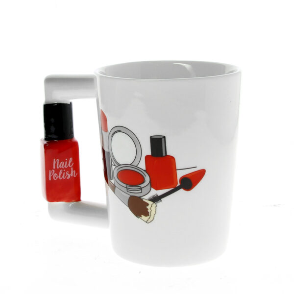 Creative Ceramic Mug Girl Tools Beauty Kit Espesyal nga Nail Polish Handle Tsa Coffee Mug Cup Personalized 3