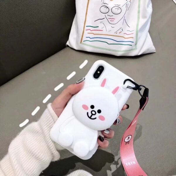 Cute Cartoon DIY 3D Wallet Soft Silicone Case For iPhone X XR XS Max 8 7 2