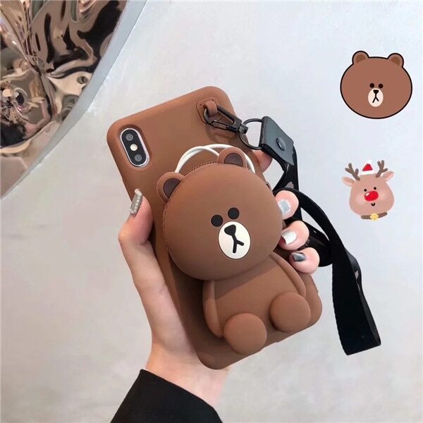 Cute Cartoon DIY 3D Wallet Soft Silicone Case For iPhone X XR XS Max 8 7 5.jpg 640x640 5