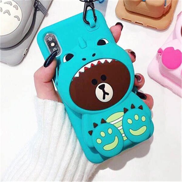 Cute Cartoon DIY 3D Wallet Soft Silicone Case For iPhone X XR XS Max 8 7 8.jpg 640x640 8