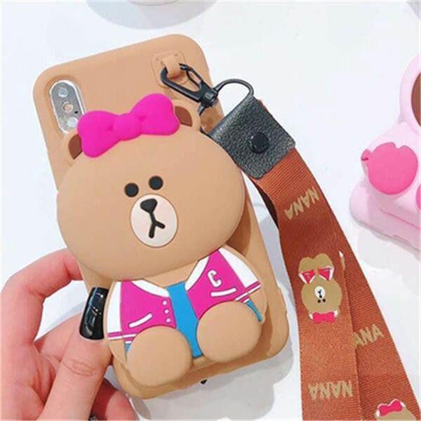 Cute Cartoon DIY 3D Wallet Soft Silicone Case For iPhone X XR XS Max 8 7 9.jpg 640x640 9