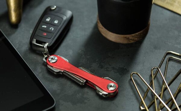 DIY Pocket Key Wallet Smart keychain Key Ring Wallets Portable Compact Aluminum key clip Multi functional 4