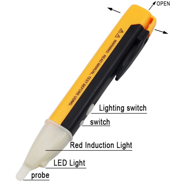 Electric LED Sensor Tester Pen AC 90-1000V Non-Contact Alert Voltage Detect 