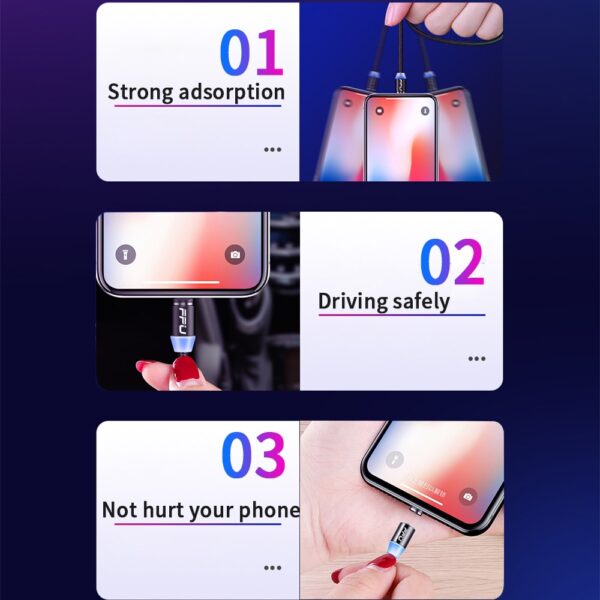 FPU 3m 磁性微型 USB 数据线 适用于 iPhone 三星 Android 手机快速充电 USB 类型 1