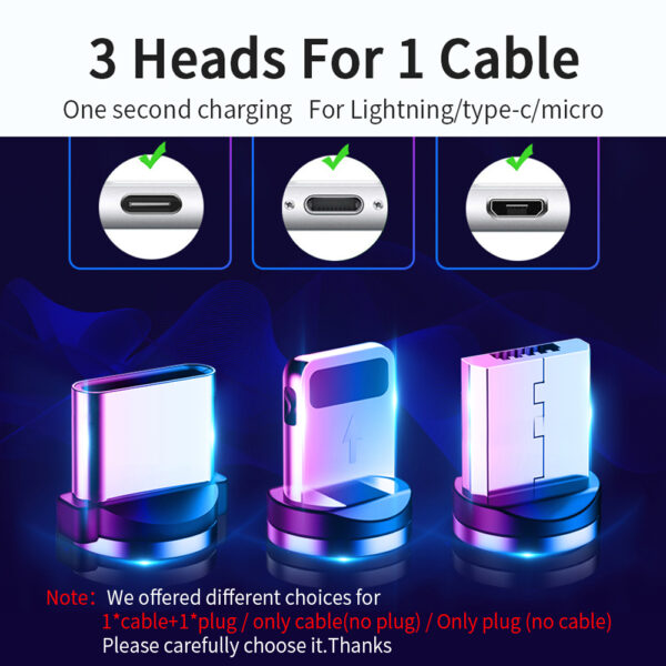 FPU 3 m magnetische micro-USB-kabel voor iPhone Samsung Android mobiele telefoon snel opladen USB-type