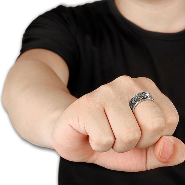 Feng Shui Pixiu Charms Ring Women Amulet Wealth Lucky Open Adjustable Ring Men Buddhist Jewelry Rings 4