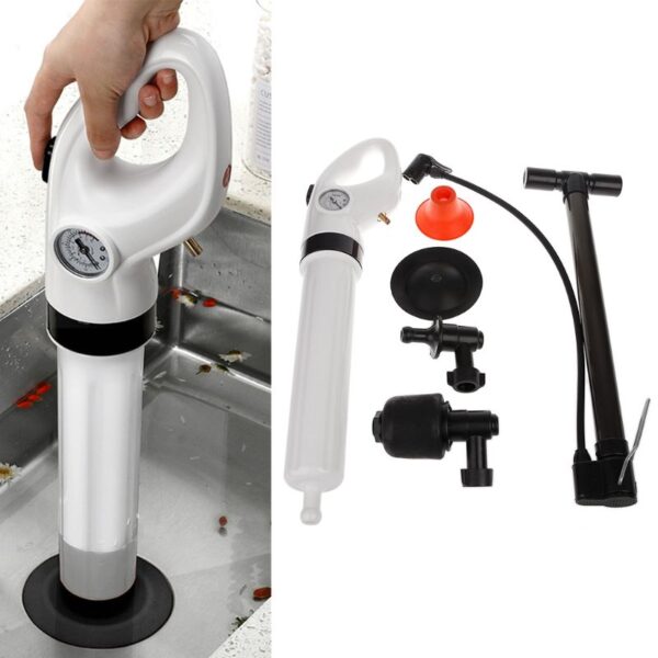 Free postage High Pressure Pump Cleaner Dredge Toilet Plunger Air Drain Blaster Sink Pipe Clogged Remover