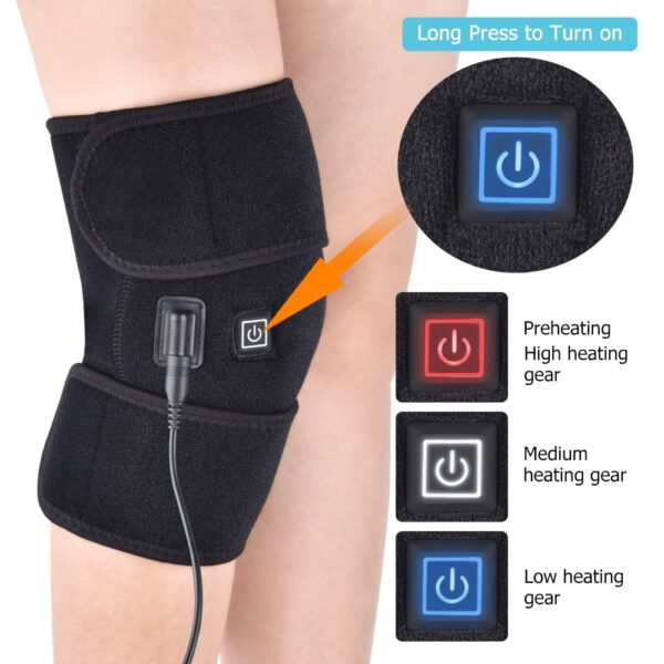 Heating Knee Pads Knee Brace Support Pads Thermal Heat Therapy Wrap Hot Compress Knee Massager for 2