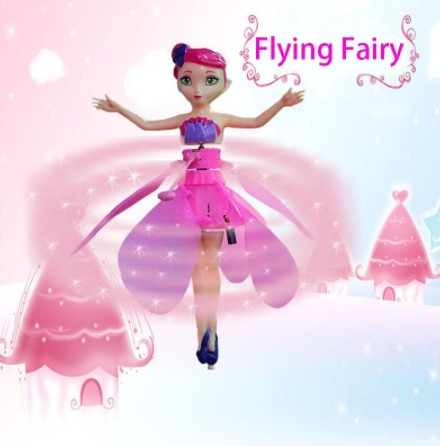 WIRELESS FLYING FAIRY PINK PRINCESS GIRLS TOY DOLL XMAS GIFT UK With Music lol 