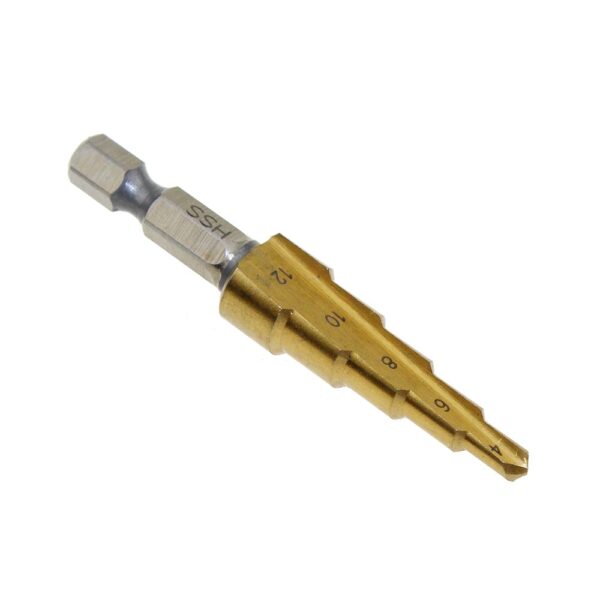 Metal Drill 4 12 20 32mm Step Drill Bit Spiral Flute HSS Steel Cone Titanium Coated 4