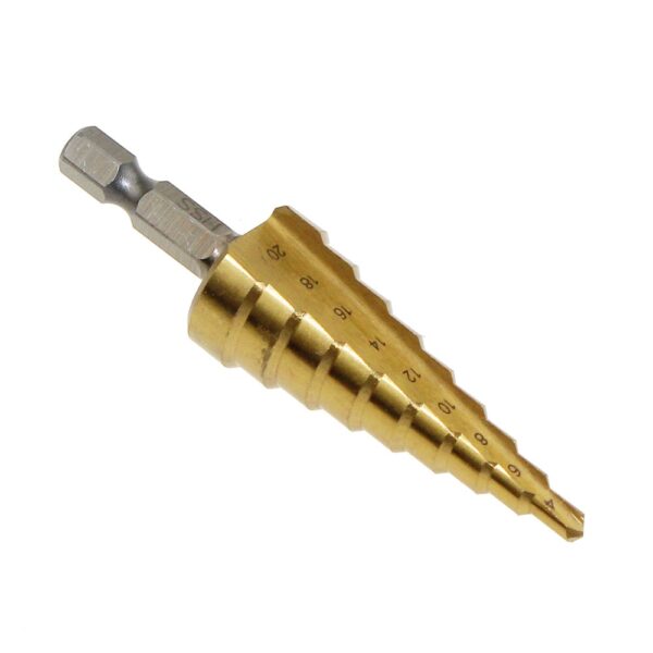 Metal Drill 4 12 20 32mm Step Drill Bit Spiral Flute HSS Steel Cone Titanium Coated 5
