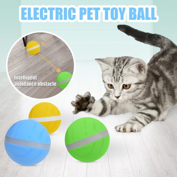 Pet Toy LED Flash Rolling Ball Electric Motion Activated Pet Ball Waterproof and Durable Cat Dog 5