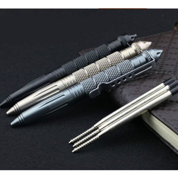 Practical Tactical Pens EDC Aluminum Glass Breaker Self Defense Tactical Survival Pen Multi function Camping Tool 5
