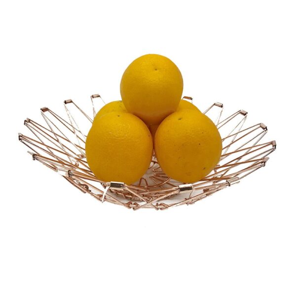 Reusable Tools Folding Fruit Basket Fruit Plate Multiple Shape Change Metal Storage Basket Home Kitchen Fruit 4