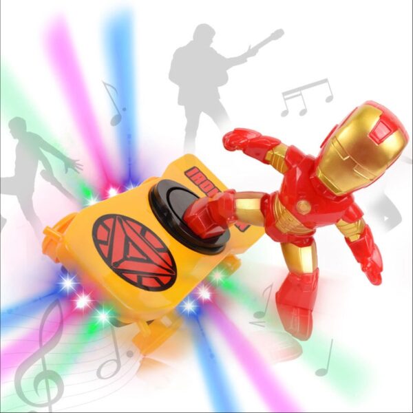 Spider Man Douyin stunt scooter electric universal rotation rolling music lights children s cartoon toys 1