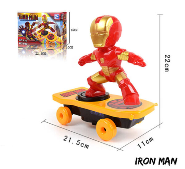 Spider Man Douyin stunt scooter electric universal rotation rolling music lights children s cartoon toys 2.jpg 640x640 2