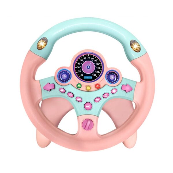 Dulaan nga sakyanan Wheel Kids Baby Interactive nga mga dulaan Mga Bata Steering Wheel nga adunay Light Sound Simulation Driving Car 4