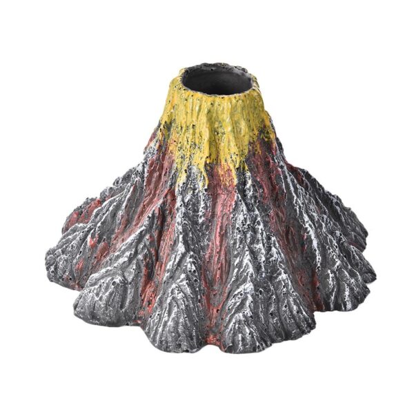 Lampă ornamentală cu acvariu în rășină în formă de vulcan IP68, lumină decorativă subacvatică LED, subacvatic