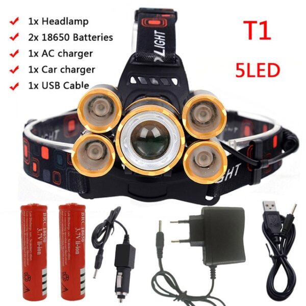 Z35T13 Headlight 40000 Lumen headlamp CREE XML 3 5 LED T6 Head Lamp Flashlight Torchhead light 7.jpg 640x640 7