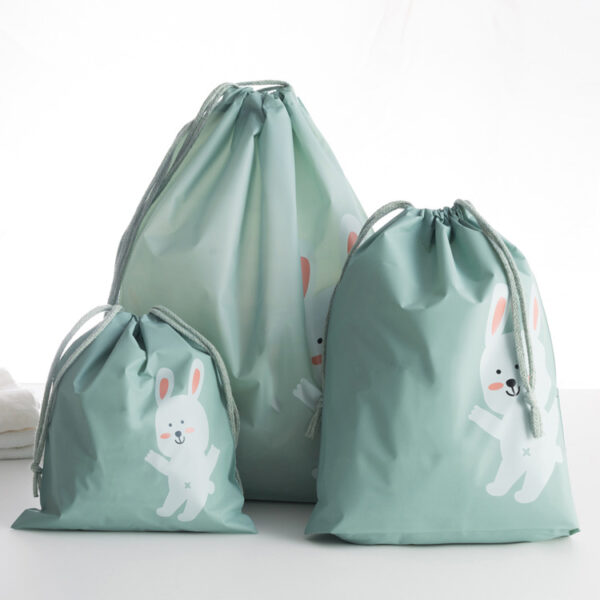 eTya 旅行收纳袋便携式收纳袋女式男式防水鞋类服装袋抽绳内衣化妆品 3