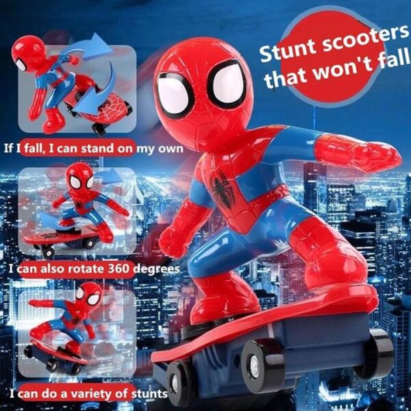 kids electric toy spiderman stunt scooter 720x