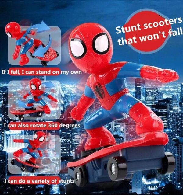 kids electric toy spiderman stunt